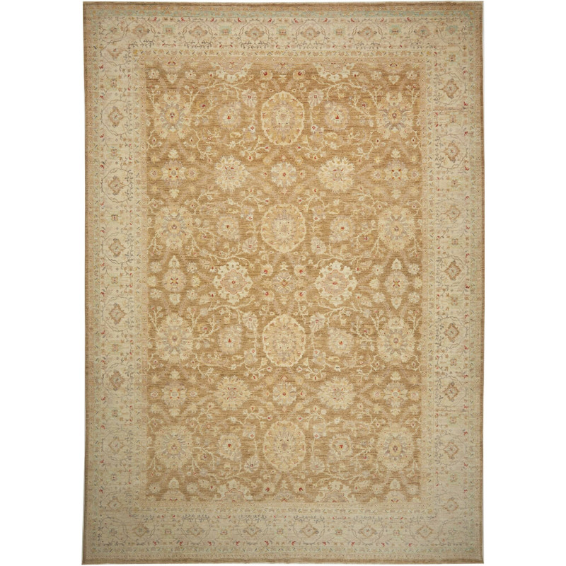 Tappeto Bamyan Pakistan Floreale Marrone Chiaro Beige Cammel