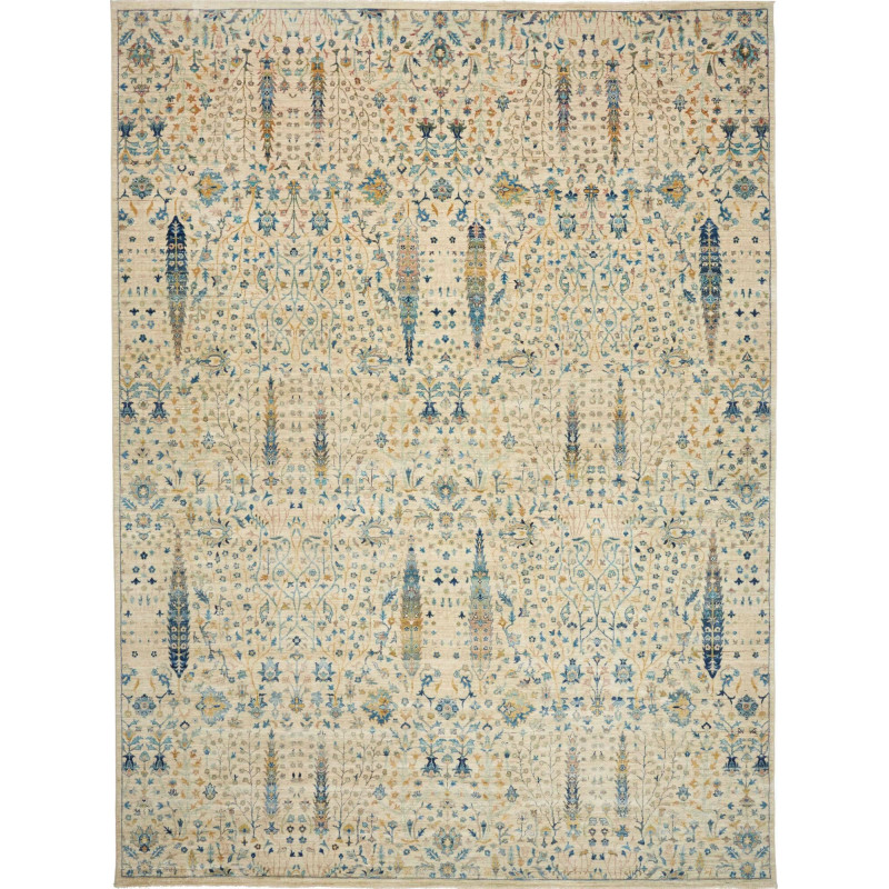 Tappeto Shahi Fine Pakistan Floreale Beige Celeste Oro Blu S