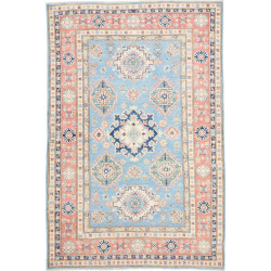 Tappeto Kazak Afghanistan Geometrico Azzurro Corallo Blu Bei