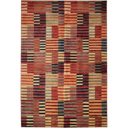 Tappeto Barjesta Pakistan Astratto Rosso Terracota Beige Scu