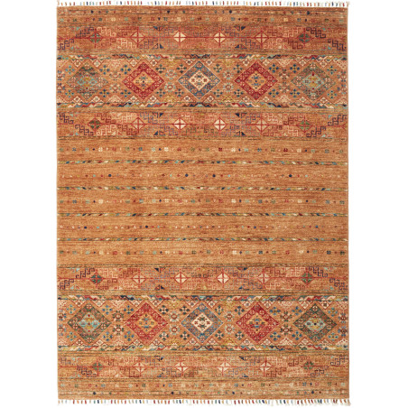Tappeto Rubin Pakistan Geometrico Arancione Terracotta Rosso