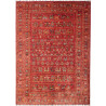 Tappeto Rubin Pakistan Astratto Rosso Terracotta Blu Ottanio
