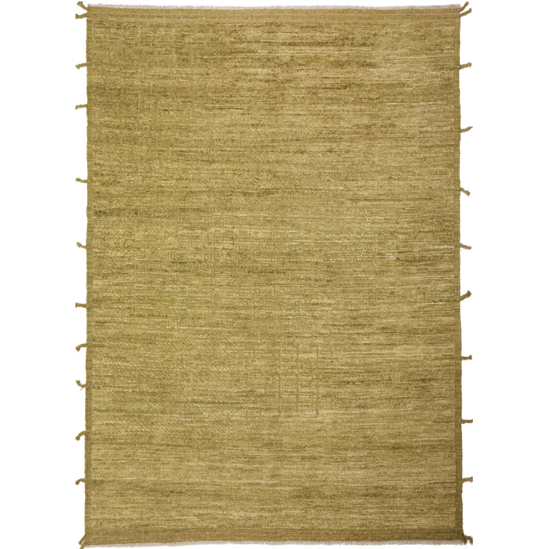 Tappeto Gabbeh Marrakech Pakistan Astratto Verde Oliva Beige