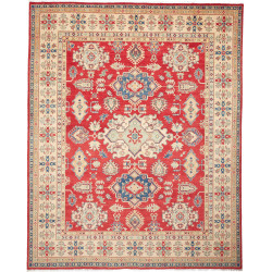 Tappeto Kazak Pakistan Geometrico Rosso Beige Blu Verde Marr