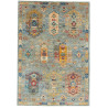 Tappeto Tribal Pakistan Astratto Blu Petrolio 123x177 Cm