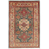 Tappeto Kazak Fine Pakistan Geometrico Petrolio Rosso Matton