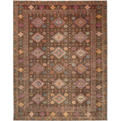 Tappeto Kazak Fine Pakistan Astratto Marrone Multicolore 241
