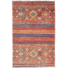 Tappeto Rubin Pakistan Geometrico Rosso Mattone Blu Petrolio