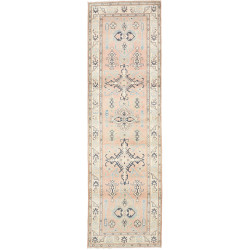 Tappeto Kazak Afghanistan Geometrico Rosa Salmone Grigio Azz