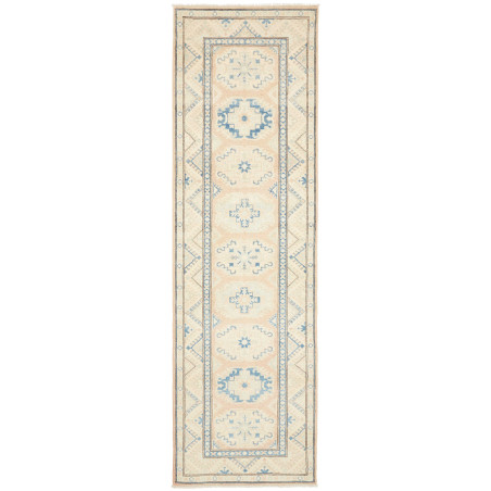 Tappeto Kazak Afghanistan Astratto Crema Azzurro Pastello Pe