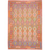 Tappeto Kilim Afghanistan Astratto Terracotta Azzurro Verde