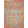 Tappeto Kilim Afghanistan Geometrico Rosso Terracotta Rosa T