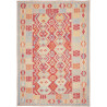 Tappeto Kilim Afghanistan Astratto Terracotta Beige Blu Chia