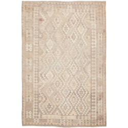 Tappeto Kilim Afghanistan Astratto Beige Crema Marrone Chiar
