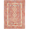 Tappeto Kilim Afghanistan Astratto Marrone Scuro Grigio Antr