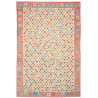 Tappeto Kilim Afghanistan Geometrico Crema Corallo Multicolo