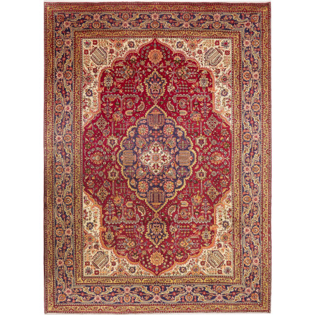 Tabriz 252x345 Cm Tabriz, Persia, Hand-carded Wool (cotton