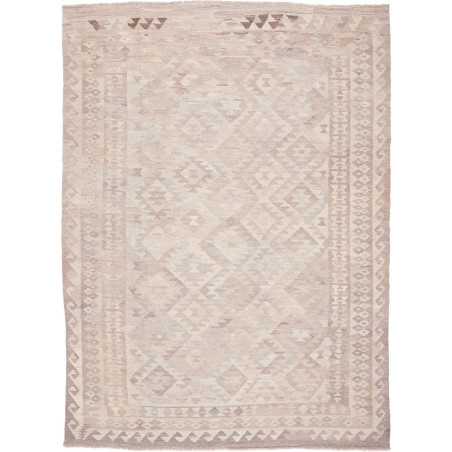Tappeto Kilim Afghanistan Geometrico Beige Naturale Tortora