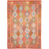 Tappeto Kilim Afghanistan Astratto Arancione Blu Verde Rosa