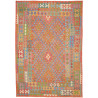 Tappeto Kilim Afghanistan Astratto Arancio Bruciato Rosso Bl
