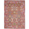 Tappeto Kilim Afghanistan Geometrico Rosa Corallo Arancio Tu