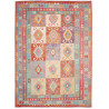 Tappeto Kilim Afghanistan Geometrico Rosso Arancio Turchese