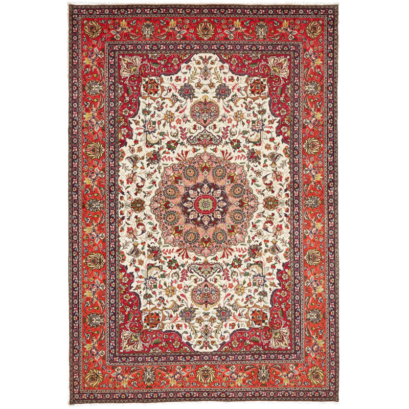 Tabriz 203x298 Cm Tabriz, Persia, Hand-carded Wool (warp: