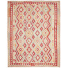 Tappeto Kilim Afghanistan Geometrico Beige Crema Rosso Terra
