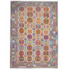 Tappeto Kilim Afghanistan Astratto Blu Cielo Fucsia Arancion