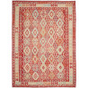 Tappeto Kilim Afghanistan Geometrico Rosso Crema Blu Chiaro