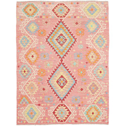 Tappeto Kilim Afghanistan Astratto Beige Crema Marrone Chiar
