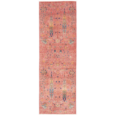 Tappeto Shahi Fine Pakistan Astratto Rosa Antico Corallo Blu