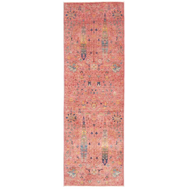Tappeto Shahi Fine Pakistan Floreale Rosa Corallo Blu Giallo