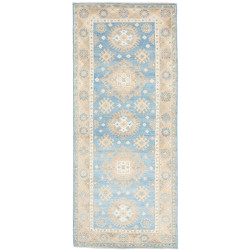 Tappeto Kazak Afghanistan Astratto Azzurro Chiaro Beige Bian