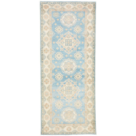 Tappeto Kazak Afghanistan Astratto Celeste Crema Beige Verde
