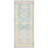 Tappeto Kazak Afghanistan Astratto Celeste Crema Beige Verde