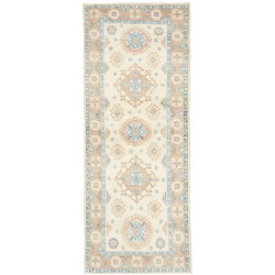 Tappeto Kazak Afghanistan Geometrico Crema Azzurro Terrecott