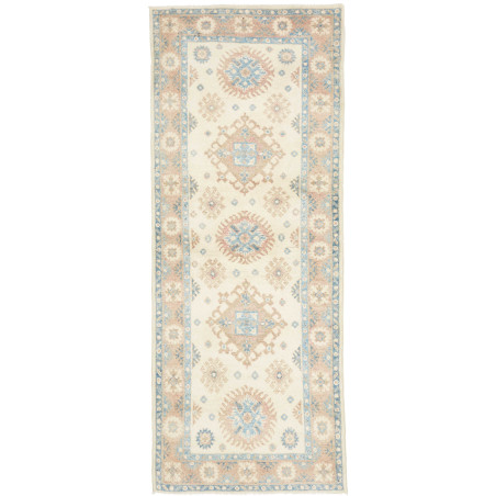 Tappeto Kazak Afghanistan Geometrico Crema Azzurro Terrecott