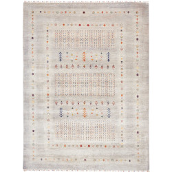 Tappeto Siva Pakistan Geometrico Grigio Chiaro Multicolore 2