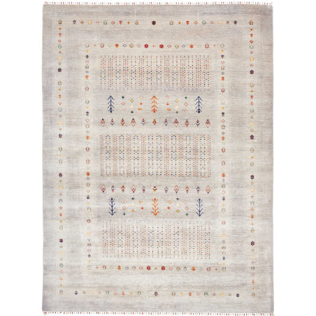 Tappeto Siva Pakistan Geometrico Grigio Chiaro Multicolore 2