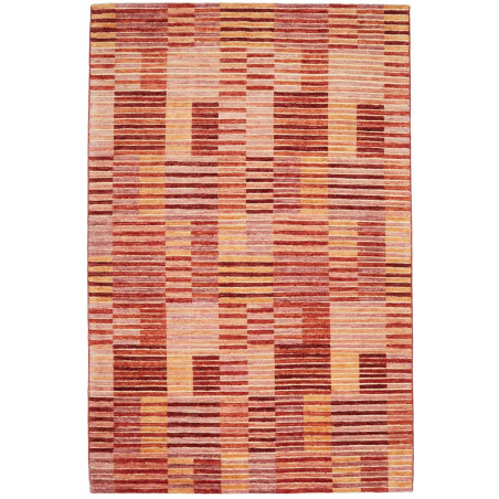 Tappeto Barjesta Pakistan Astratto Rosso Arancio Beige Marro