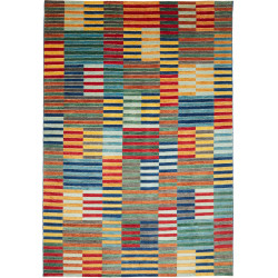 Tappeto Barjesta Pakistan Astratto Rosso Giallo Blu Verde Ar