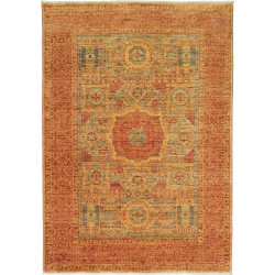 Tappeto Mamlouk Pakistan Floreale Arancione Terra Arancio Br