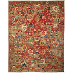 Tappeto Zigler Fine Pakistan Floreale Rosso Ruggine Verde Sa