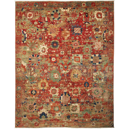 Tappeto Zigler Fine Pakistan Floreale Rosso Ruggine Verde Sa