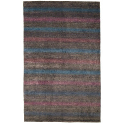Tappeto Royal Gabbeh Pakistan Astratto Grigio Blu Rosa 162x2