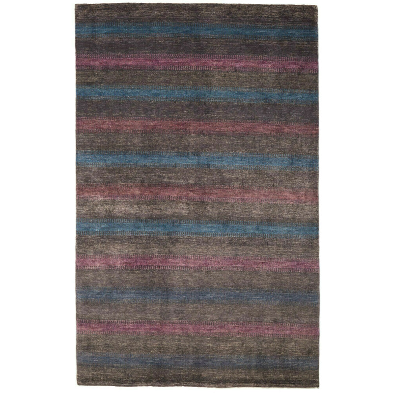 Tappeto Royal Gabbeh Pakistan Astratto Grigio Blu Rosa 162x2
