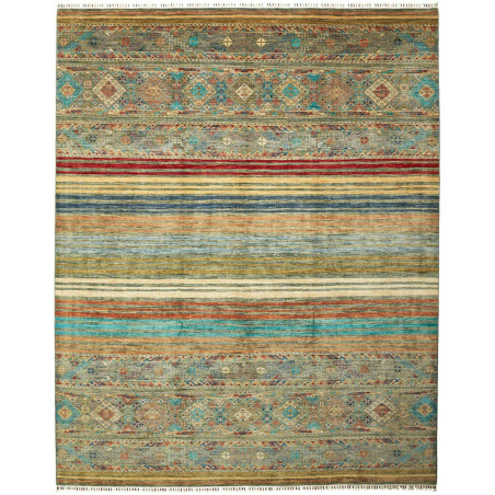 Tappeto Rubin Pakistan Astratto Grigio Verde Acqua Terracott