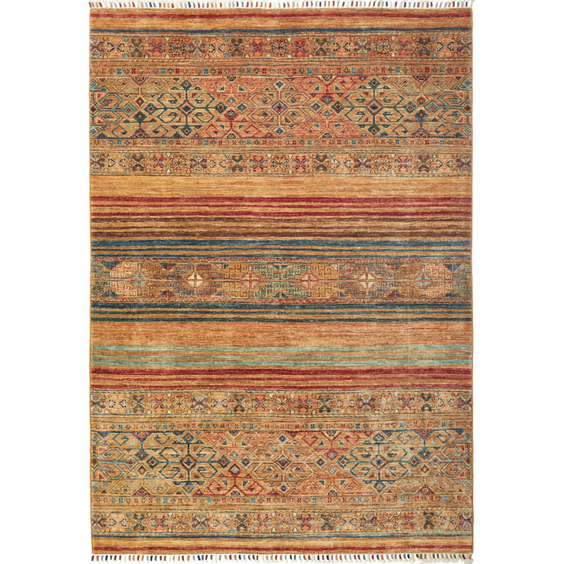 Tappeto Rubin Pakistan Astratto Marrone Beige Terracotta Ros