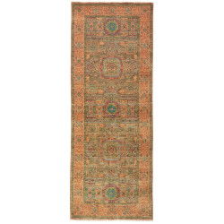 Tappeto Mamlouk Pakistan Astratto Marrone Arancio Verde Moka